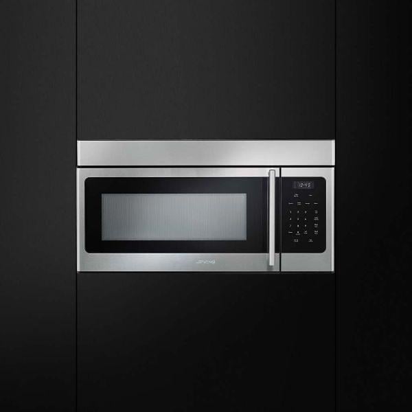 Stainless steel over-the-range microwave